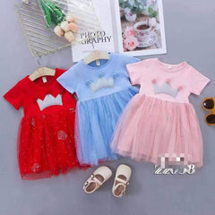 Girls crown fancy frock