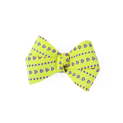 Girls yellow heart bow pin