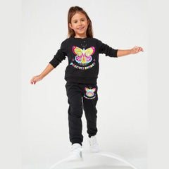 Girls sequin butterfly tracksuit