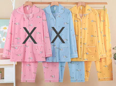 Ladies yellow heart PJ suit