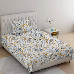 White Animals Bedsheet