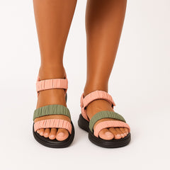 Girls green and pink scrunches