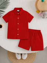 Boys Red Polka Dot Tracksuit (Summer)