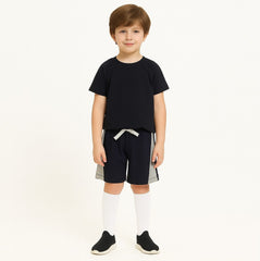 Boys blue and gray shorts