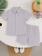 Boys Light Grey Diamond Print Tracksuit (Summer)