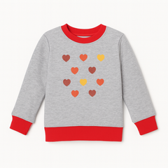 Glitter heart sweat shirt
