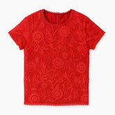 GIRLS RED NET SHIRT