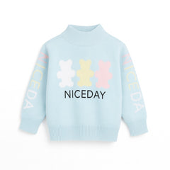 Girls blue bear sweater