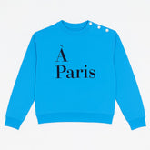 Ladies blue Paris sweatshirt
