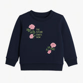 Girls Embroided flower Sweat Shirt (Last Chance)