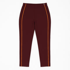 Ladies maroon side stripe