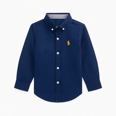 Embraided blue casual shirt