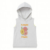 Gray flower hoody