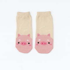 Girls pink pig socks