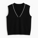 Ladies black sleeveless sweater