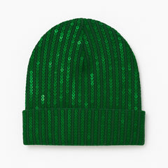 girls green sequin cap