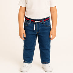 Boys navy blue rib pant