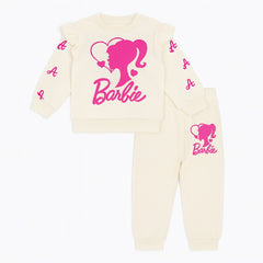 Girls white Barbie tracksuit