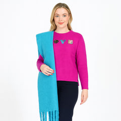 Ladies wool green scarf