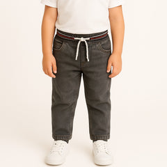Boys light gray rib pant
