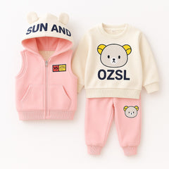 Girls pink 3 pc suit