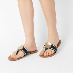 Ladies stripe slippers