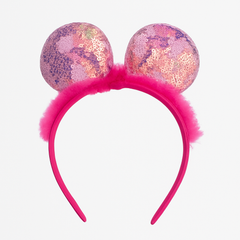 Girls pink sequin ear hair band