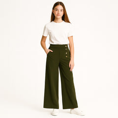 ladies green flapper trouser