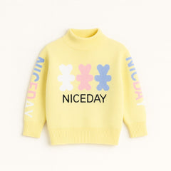 Girls yellow bear sweater