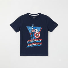 Boys blue captain america t-shirt