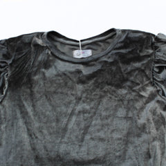 Girls gray velvet shirt