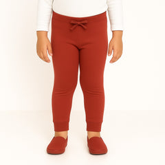 Girls red bow trouser