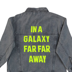 Mens ice blue printed jacket