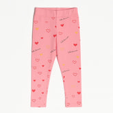 Girls pink trouser with hearts