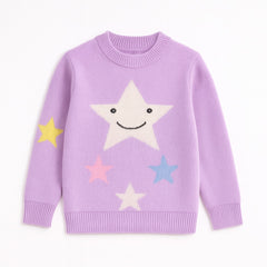 Girls purple star sweater