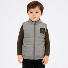 Boys gray sleeveless jacket