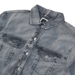 Mens ice blue printed jacket