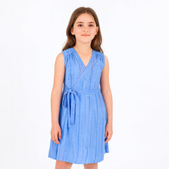 Girls blue open style frock
