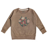 Girls brown flower sweatshirt (Last Chance)