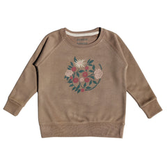 Girls brown flower sweatshirt