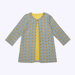 Girls gray open cardigan