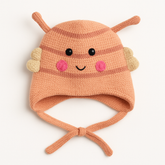Pink wool bee cap