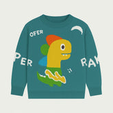 Boys green Dino sweater