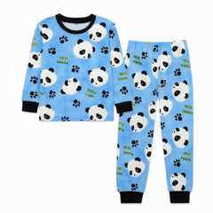 Boys blue panda rabbit wool tracksuit