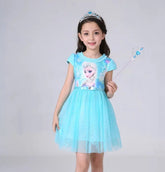 Girls ice blue frozen fairy frock