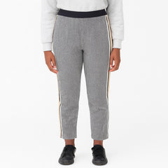 Girls side stripe check trouser