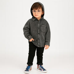 boys denim hood jacket