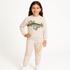 Girls off white go girl sequin tracksuit/