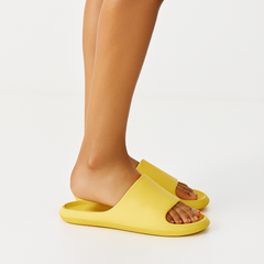 Yellow foam slippers