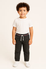 Boys charcoal gray rib pant